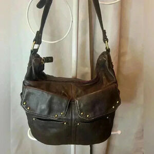 Stone Mountain Georgetown Brown Leather Hobo